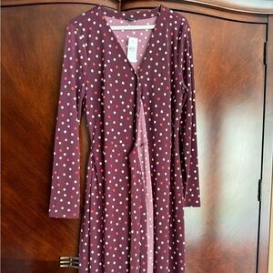 Ann Taylor size 12 long sleeve wrap dress